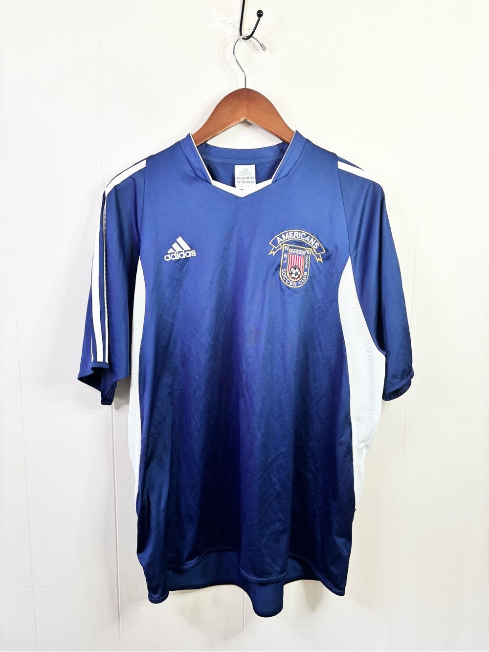 Adidas americas soccer club jersey navy blue white size XL men’s vintage